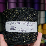 Outlet 750m 4ply, Ombreccino z lureksem, duży węzeł wewnątrz ciasta