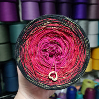 Outlet 750m 4ply, Ombreccino z lureksem, duży węzeł wewnątrz ciasta