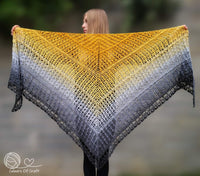Ombreccino kurkuma, gold, light grey, medium grey, anthracite