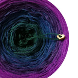 1000m, 3 ply, OC-261 Ombreccino classic / bottle green, midnight blue, purple, thistle