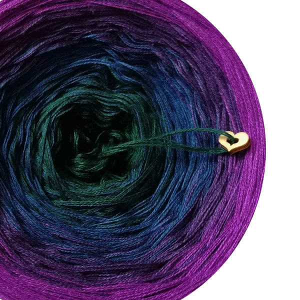 1000m, 3 ply, OC-261 Ombreccino classic / bottle green, midnight blue, purple, thistle