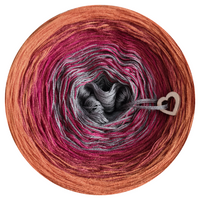 Ombreccino flow medium grey, cherries, brick, cognac