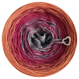 Ombreccino flow medium grey, cherries, brick, cognac