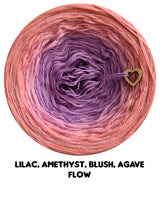 Ombreccino flow lilac, amethyst, blush, agave