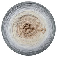 Ombreccino beige, creme, wool white, light grey, stone