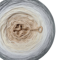 Ombreccino beige, creme, wool white, light grey, stone