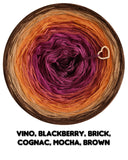 Wino Ombreccino, jeżyna, cegła, koniak, mokka, brąz