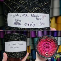 Outlet 750m 4ply, Ombreccino z lureksem, duży węzeł wewnątrz ciasta