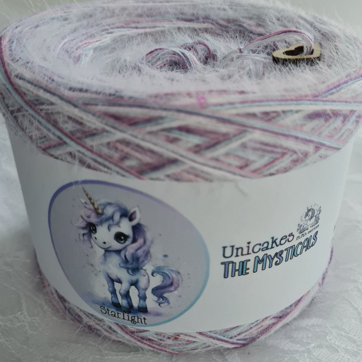 Starlight 500m 4 ply melange & 100% nylon fluffy thread with tiny colo ...