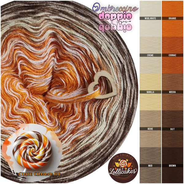 250m, 6 ply, Ombreccino doppio, Evergreen Mint Pop, Lollicakes, NON-EDIBLES