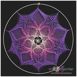 Mandala Peonia, crochet pattern, pdf file, charts only, US crochet terms, to download and print