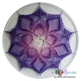 Mandala Peonia, crochet pattern, pdf file, charts only, US crochet terms, to download and print