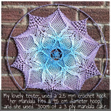 Mandala Peonia, crochet pattern, pdf file, charts only, US crochet terms, to download and print