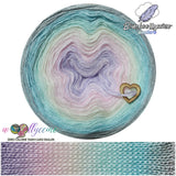 500m, BOC-02 Bamboollyccino ombre classic / lilac, pink, cream, mint, light teal, grey 3 ply (4 threads)