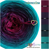 OC-097 Ombreccino classic / blackberry, purple, petrol, lagoon