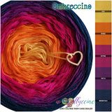 OC-131 Ombreccino classic / gold, orange, hot pink, thistle, midnight blue