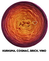 Ombreccino kurkuma, cognac, brick, vino
