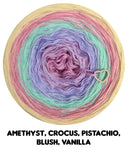 Ombreccino ametyst, krokus, pistacja, róż, wanilia