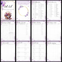 PurplePlanner. My personal craft planner, jpg, png, pdf files downloadable, printable.