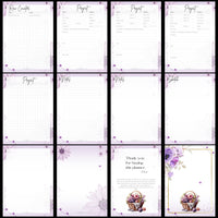 PurplePlanner. My personal craft planner, jpg, png, pdf files downloadable, printable.