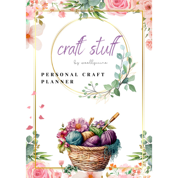 PinkPlanner. My personal craft planner, jpg, png, pdf files downloadable, printable.