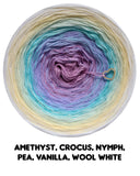 Ombreccino ametyst, krokus, nimfa, groszek, wanilia, wełna biała