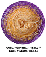 Ombreccino gold, kurkuma, thistle + gold viscose