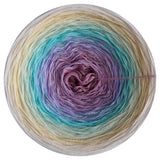 Ombreccino amethyst, crocus, nymph, pea, vanilla, wool white & semi matt gold lurex
