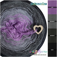 Ombreccino lilac, medium grey, anthracite, black
