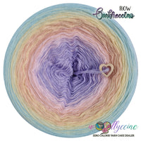 Ombreccino flow crocus, baby pink, peach, vanilla, pea, dragonfly