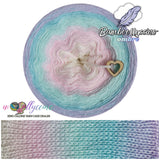 500m, BOC-01 Bamboollyccino ombre classic / cream, pink, mint, light teal, lilac 3 ply (4 threads)
