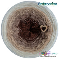 Ombreccino brown, mud, beige, creme, wool white