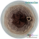 Ombreccino brown, mud, beige, creme, wool white