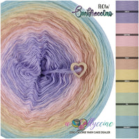 Ombreccino flow crocus, baby pink, peach, vanilla, pea, dragonfly