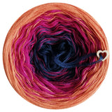 Ombreccino midnight blue, hot pink, mango