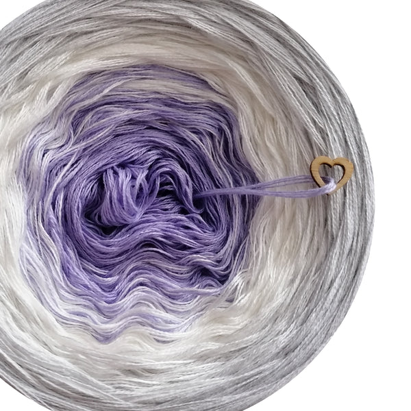Ombreccino crocus, wool white, light grey