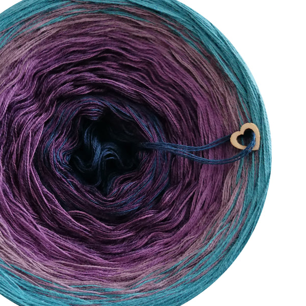 Ombreccino midnight blue, purple, lupine, violet, light petrol
