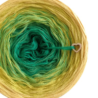 Ombreccino abs!nthe, frog green, lime, gold