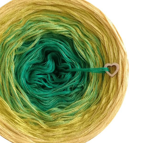 Ombreccino abs!nthe, frog green, lime, gold