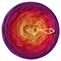 Ombreccino gold, orange, lobster, hot pink, thistle