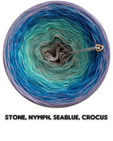 Ombreccino stone, nymph, seablue, crocus