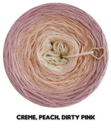 Ombreccino creme, peach, dirty pink /Summer Collection