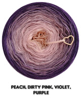Ombreccino peach, dirty pink, violet, purple /Summer Collection