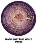 Ombreccino peach, dirty pink, violet, purple /Summer Collection