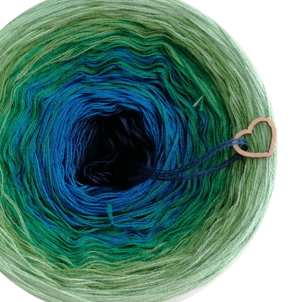 Ombreccino midnight blue, seablue, abs!nthe, frog green, cucumber /Summer Collection