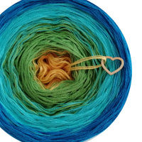 Ombreccino gold, frog green, riviera, seablue /Summer Collection