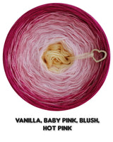 Ombreccino vanilla, baby pink, blush, hot pink /Summer Collection