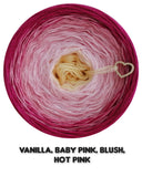 Ombreccino vanilla, baby pink, blush, hot pink /Summer Collection