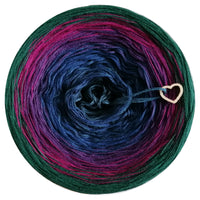 Ombreccino petrol, midnight blue, purple, blackberry, bottle green