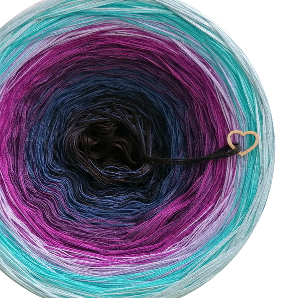 Ombreccino black, midnight blue, purple, thistle, crocus, riviera, dragon